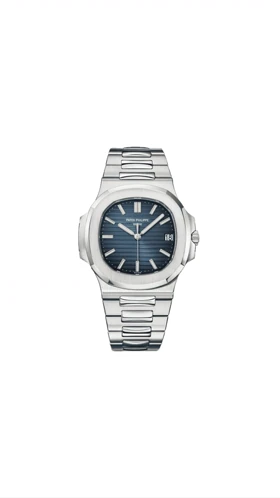 ساعت پتک فیلیپ ناتیلوس مردانه نقره ای صفحه سرمه ای Patek Philippe Nautilus