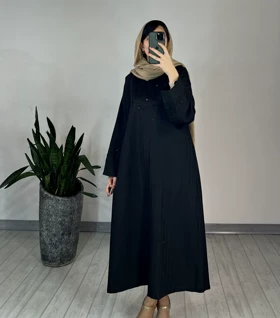 مانتو بلند مشکی رها