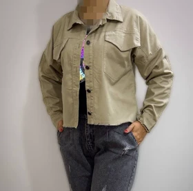 کراپ کت کتان رنگی کد 50110