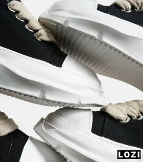 کفش کتانی مردانه مشکی سفید Rick Owens