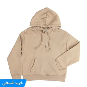 هودی پسرانه تک‌رنگ ساده (کرم)