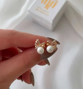 گوشواره میخی مرواریدی ژوپینگ