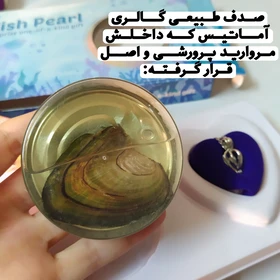 گردنبند صدف مروارید طبیعی عشق وارداتی اصل