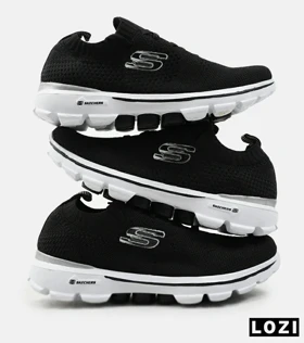 کفش کتانی مردانه و زنانه مشکی سفید اسکیچرز SKECHERS