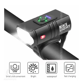چراغ جلو شارژی دوچرخه 1000 لومن مدل T6 LED
