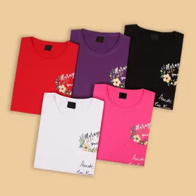 تیشرت لانگ گل‌دار
