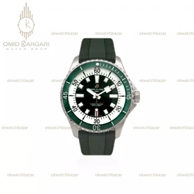ساعت مچی برایتلینگ موتور اتوماتیک بند رابر سبز Breitling