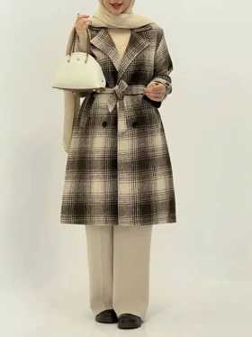 3697-پالتو چهارخونه آذین