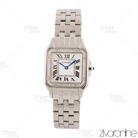 ساعت مچی کارتیر زنانه مدل پنته نقره ای دور نگین 103801