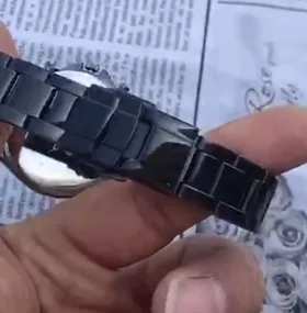 ست استیل مشکی مردانه ساعت دستبند و انگشتر
