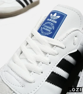 کفش کتانی مردانه و زنانه سفید مشکی ADIDAS Samba