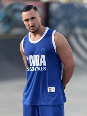 ست بسکتبالی نایک NBA (طرح اسنشیال) نخ پنبه و قواره لش (6 رنگ) (آبی شالی)