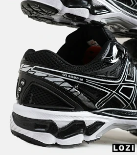 کفش کتانی مردانه و زنانه مشکی سفید ASICS KAYANO 20