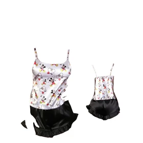 تاپ شورت ساتن چاپی طرح میکی موس فانتزی برند آی تن کد 4085