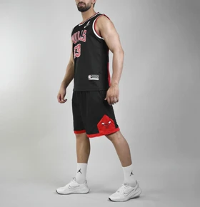 ست رکابی و شلوارک بسکتبالی مردانه شیکاگو بولز مدل Dri Fit-9996 مشکی