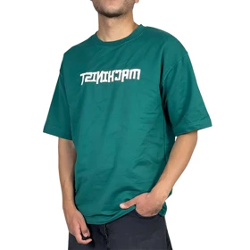 تیشرت آستین کوتاه مردانه سبز مچینست طرح باکسی