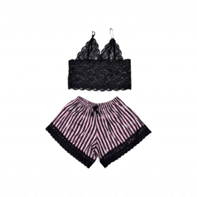 ست نیمتنه گیپور و شلوارک طرح ویکتوریا سکرت 109