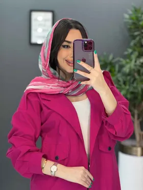 مانتو کتی لینن جیب کج