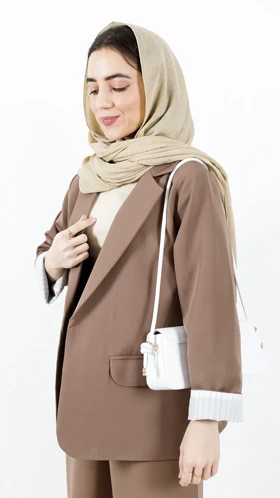 کت بلوئه آستین راه راه