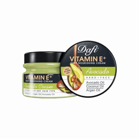 کرم کاسه‌ای دست و صورت دافی آووکادو و حاوی ویتامین E مناسب پوست خشک 336 گرم