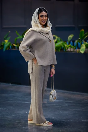 مانتو شلوار لونا بغل چاک