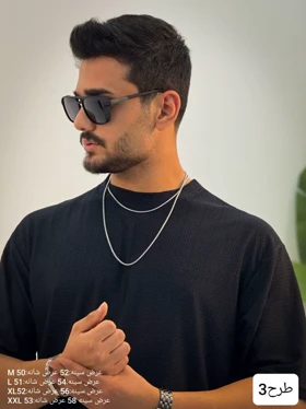 تیشرت مردانه مشکی مراکشی بیسیک_کد4352