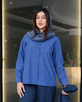 خرید عمده شومیز آبی زنانه قیمت 328 تومن کد 7173