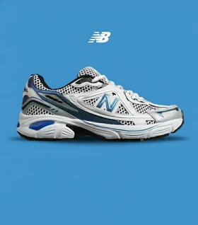 کفش کتانی بزرگ پا سفید مشکی آبی NEW BALANCE 1064 V.2 مدل 8392