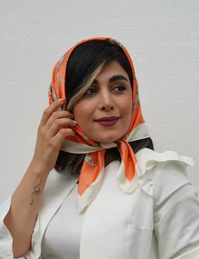مینی اسکارف نارنجی ماهرو