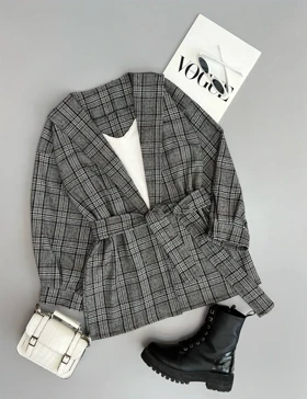 مانتو چهارخونه کشمیر کد 3032