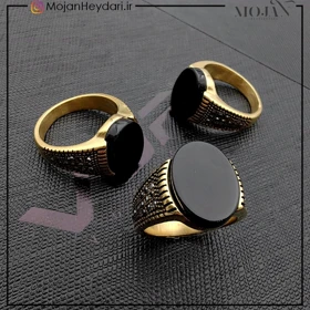 انگشتر استیل رنگ ثابت مردانه کد on1025