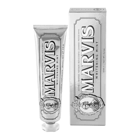 خمیردندان مارویس سفیدکننده قوی 85 گرم نقره‌ای marvis whitening mint