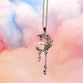 گردنبند سوارسکی آویز ماه💕✨