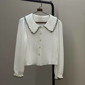 شومیزیقه قلاب بافی (سفید)