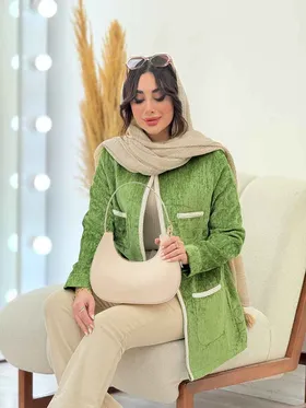 پالتو مخمل نوار دوزی