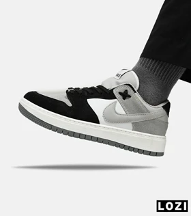 کفش کتانی بزرگ پا طوسی مشکی سفید نایک NIKE SB