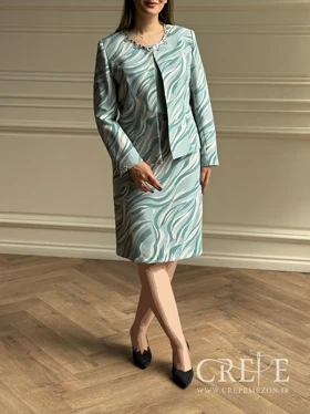 کت و دامن طرحدار سه تیکه