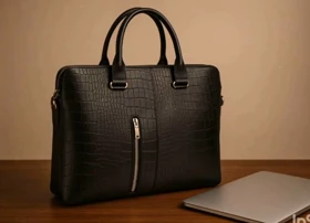 کیف اداری چرم طبیعی کروکودیلی co