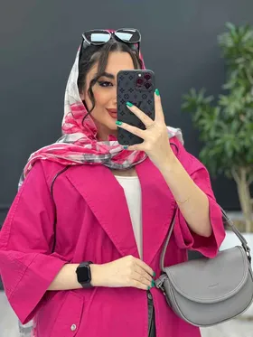 مانتو جلو زیپ آستین پاگن