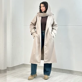 بارانی بلند زنانه هاله 2217 اچ اند اچ