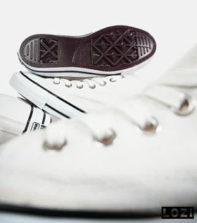 کفش کتانی ساق‌دار مردانه و زنانه سفید کرم All STAR مدل 7093