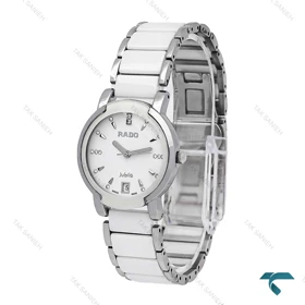 رادو Centrix زنانه وسط سرامیکی سیلور سفید Rado-6334-L