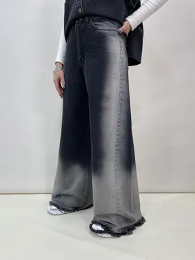 شلوار جین زنانه فول بگ شافل