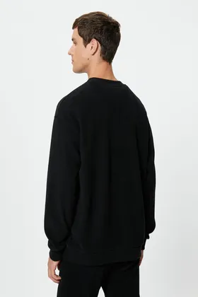 سویشرت مردانه مشکی 4WAM70486MK