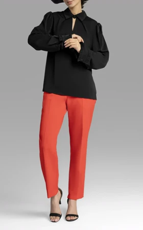 بلوز زنانه شیک و مجلسی مشکی مدل NEVADO