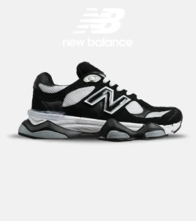کفش کتانی مردانه و زنانه سفید مشکی NEW BALANCE 9060 مدل 7107