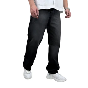 شلوار جین بگ مردانه مشکی مدل ساده