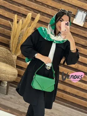 مانتو لینن کمرگت بغل دکمه