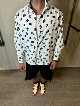 پیراهن آستین بلند طرح دارDG