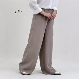 شلوار پارچه ای زنانه سیلک جلو پیله